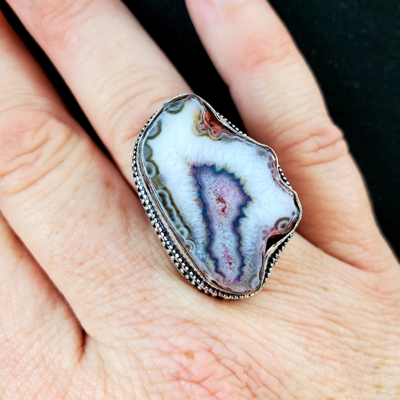 New Solar Agate 925 Silver Ring. - Picture 11 of 12